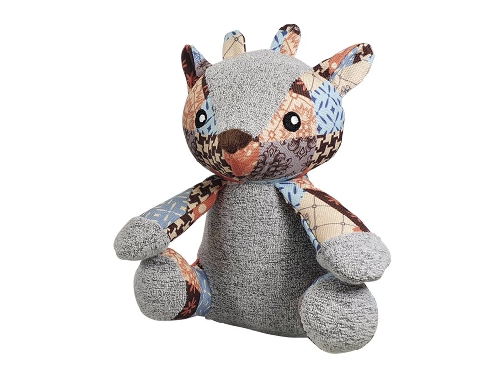 27921 1 nobby hracka pro psy jelen patchwork 20 cm z kategorie chovatelske potreby a krmiva pro psy hracky pro psy plysove hracky pro psy