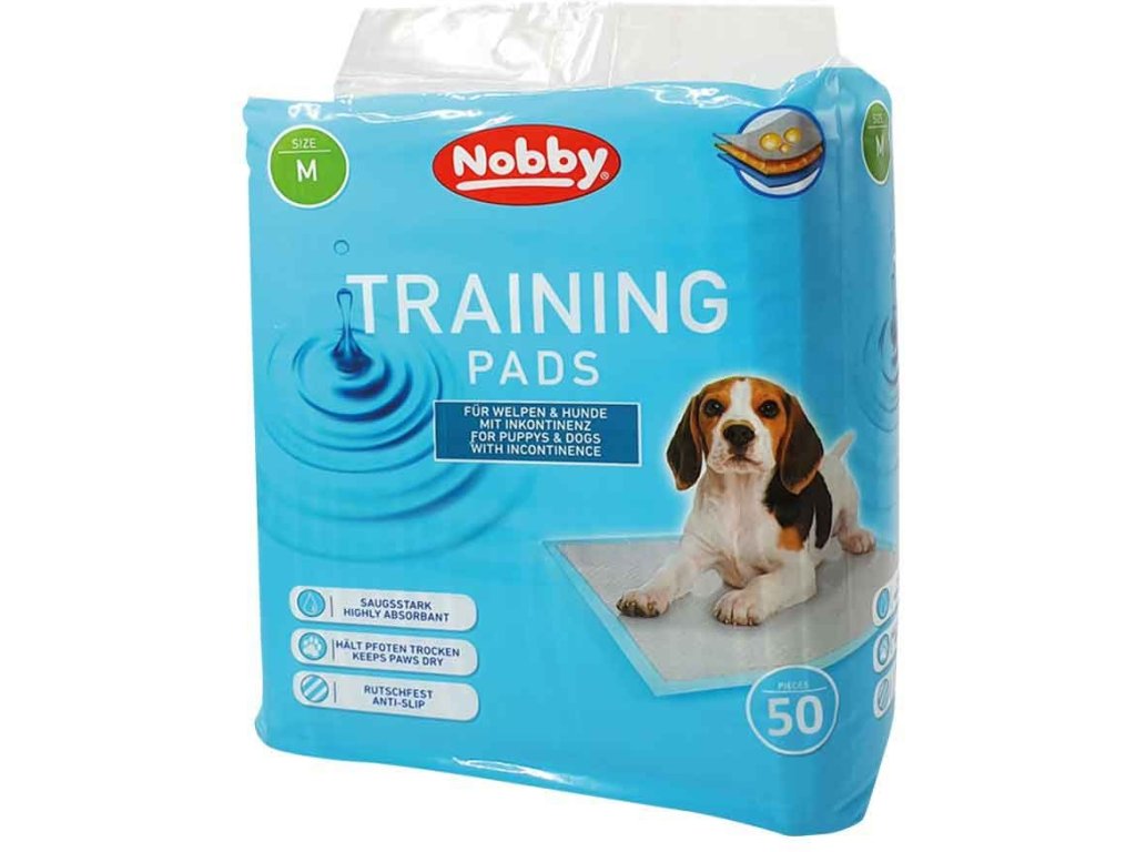 13122 1 nobby absorpcni podlozky m 62x48 cm 50 ks z kategorie chovatelske potreby a krmiva pro psy hygiena a kosmetika psa toalety a podlozky pro psy