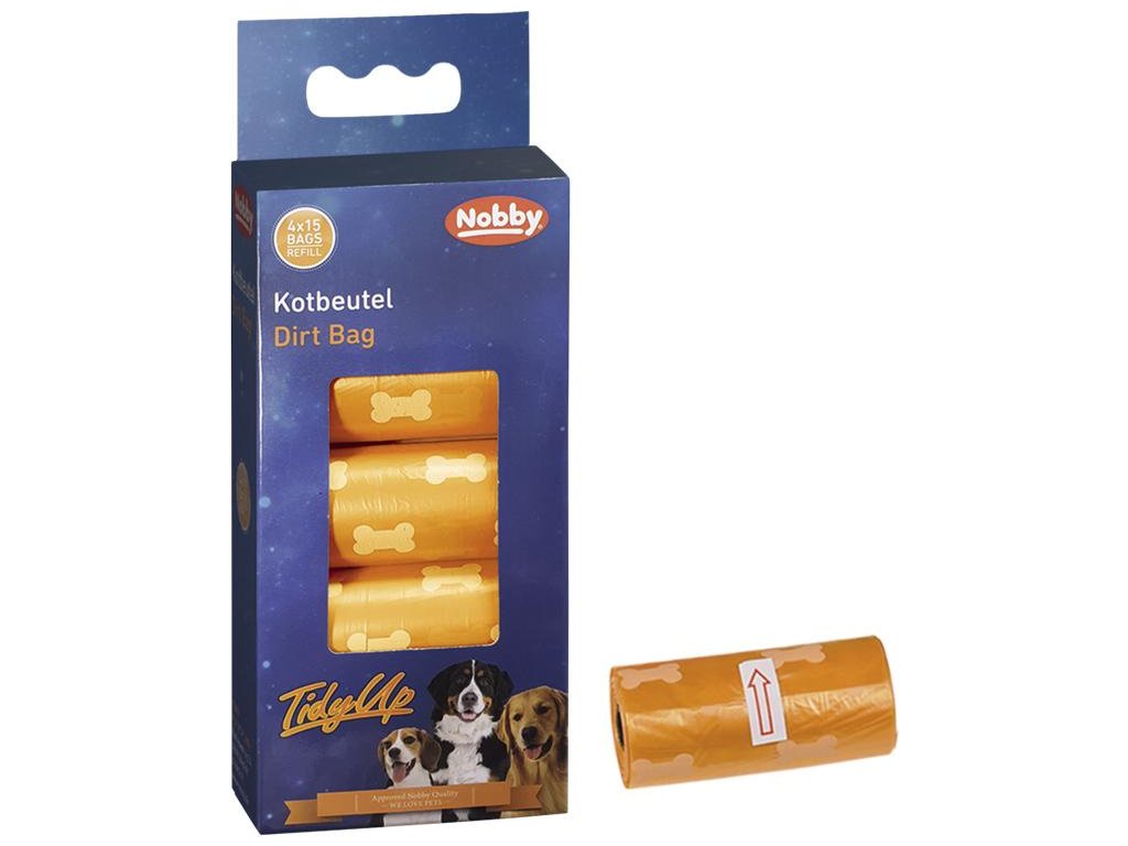2463 3 nobby tidyup sacky na exkrementy oranzove 4 role z kategorie chovatelske potreby a krmiva pro psy hygiena a kosmetika psa zasobniky a sacky na psi exkrementy