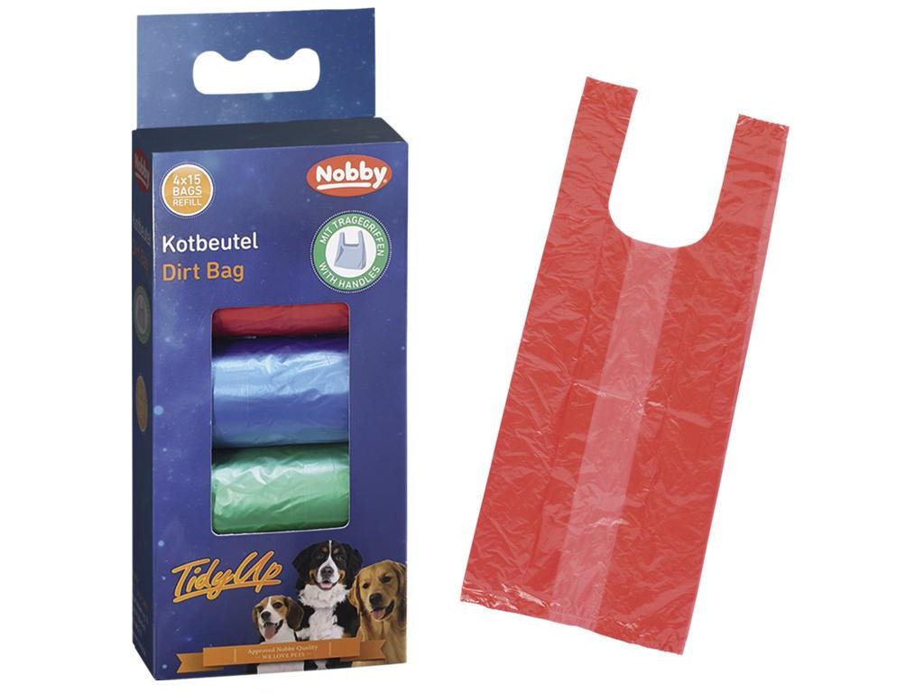 10578 2 nobby sacky s uchy na exkrementy 4 role z kategorie chovatelske potreby a krmiva pro psy hygiena a kosmetika psa zasobniky a sacky na psi exkrementy