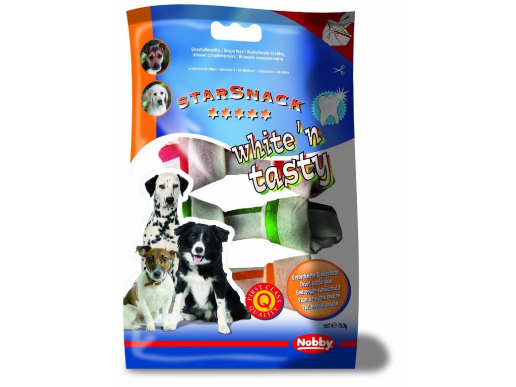 4257 2 nobby starsnack white n tasty pamlsek uzel 10 11 5cm 5ks z kategorie chovatelske potreby a krmiva pro psy pamlsky pro psy bile kosti pro psy