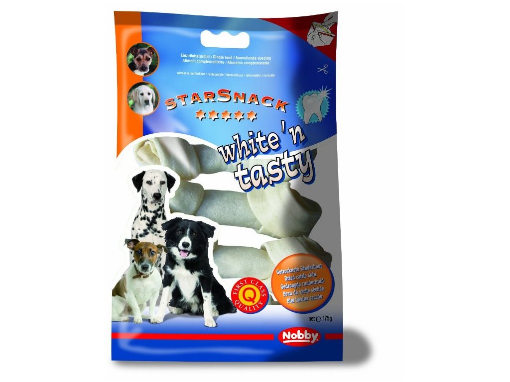 4341 2 nobby starsnack white n tasty pamlsek uzel 10 11 5cm 5ks z kategorie chovatelske potreby a krmiva pro psy pamlsky pro psy bile kosti pro psy