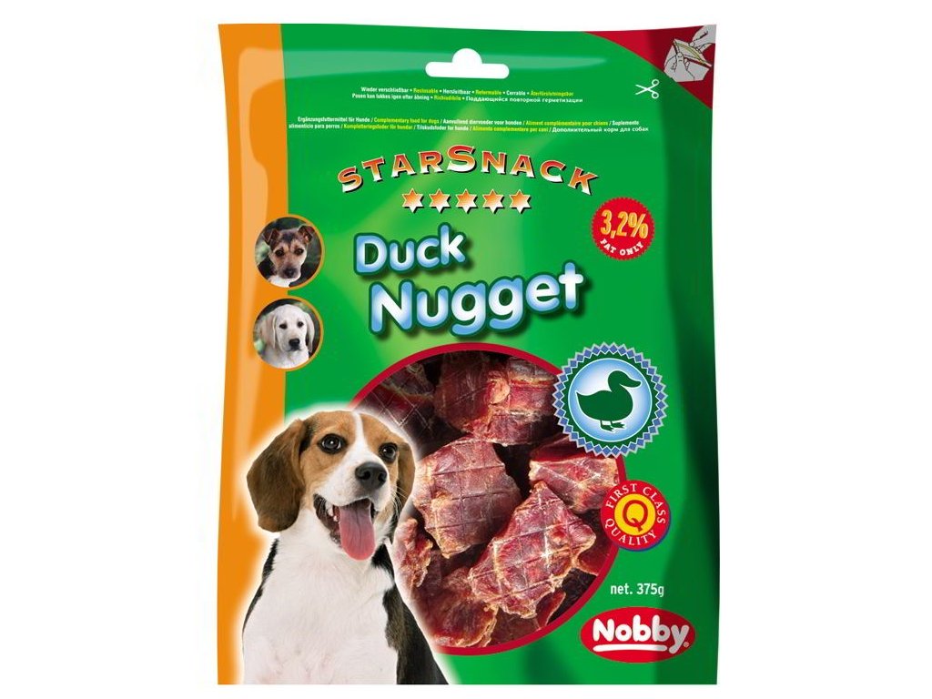 7614 3 nobby starsnack duck nugget kachni nugetky 375g z kategorie chovatelske potreby a krmiva pro psy pamlsky pro psy susena masicka pro psy