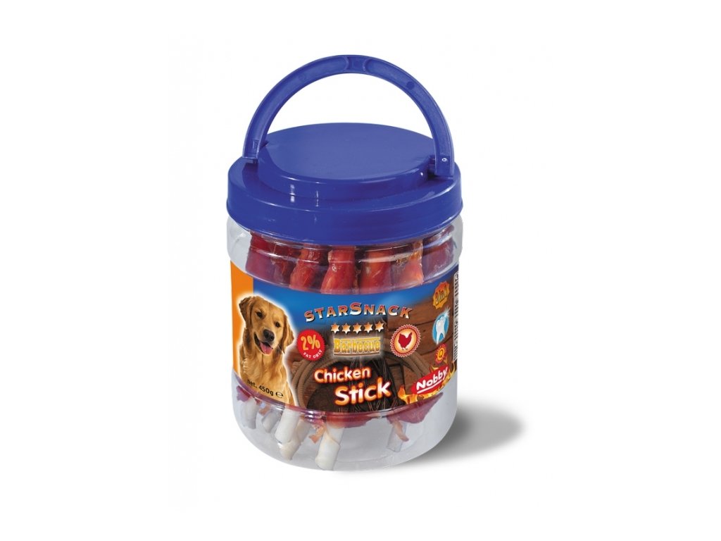 10818 3 nobby starsnack barbecue kyblik buvoli tycky s kurecim 450g z kategorie chovatelske potreby a krmiva pro psy pamlsky pro psy zvykaci pamlsky pro psy