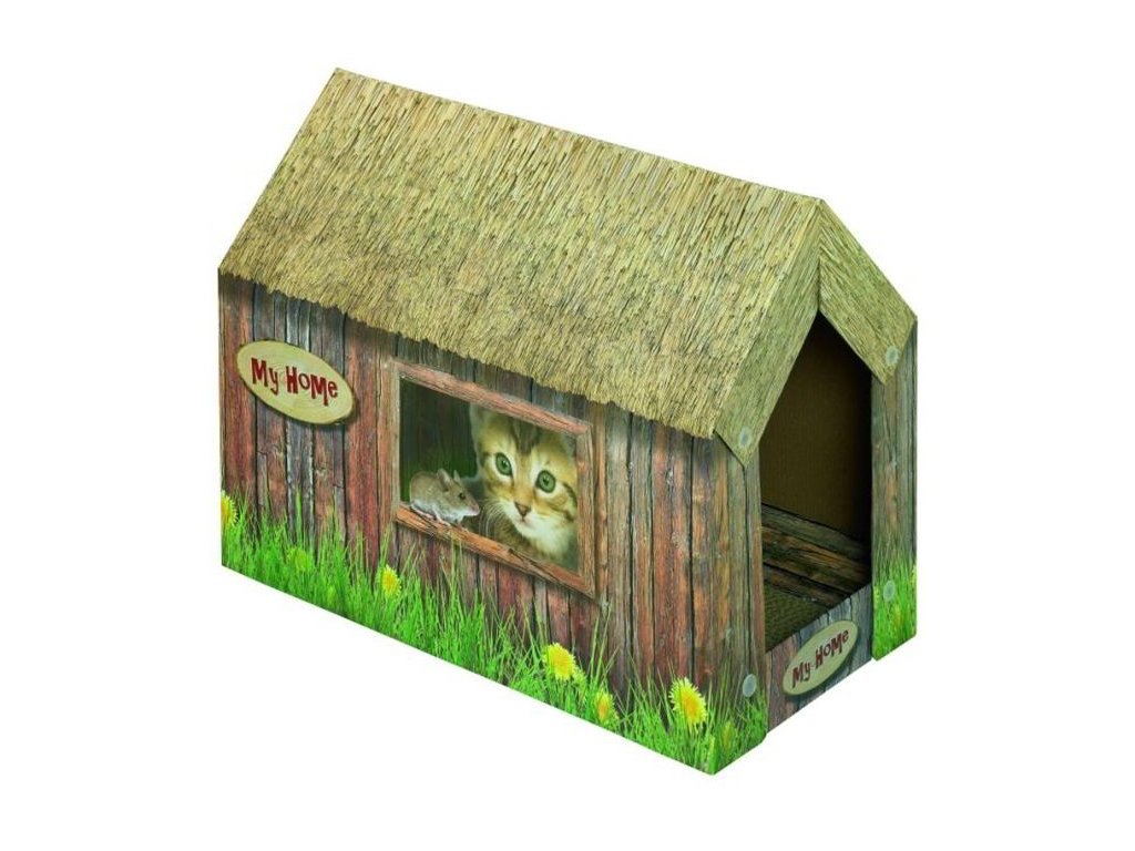 10893 1 nobby kartonovy domecek pro kocky 49x26x36cm z kategorie chovatelske potreby a krmiva pro kocky skrabadla pro kocky