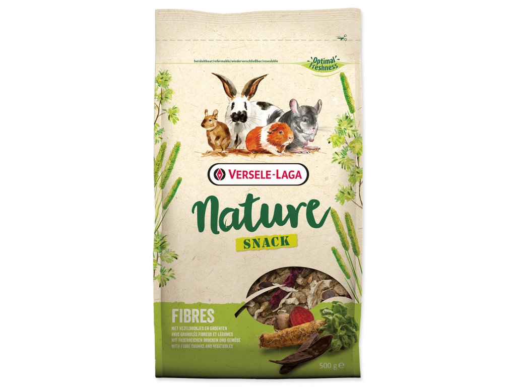 50061 1 versele laga nature snack fibres 500 g z kategorie chovatelske potreby a krmiva pro hlodavce a mala zvirata pamlsky pro hlodavce