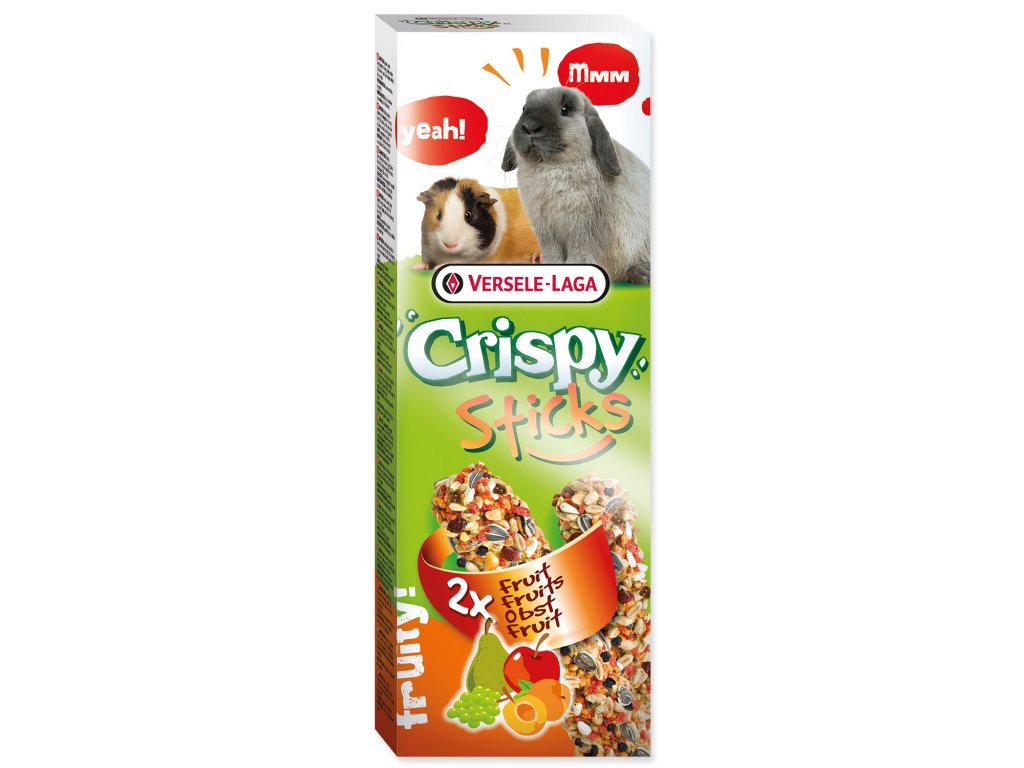 50097 1 tycinky versele laga crispy s ovocem pro kraliky a morcata 110 g z kategorie chovatelske potreby a krmiva pro hlodavce a mala zvirata pamlsky pro hlodavce