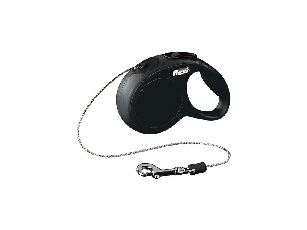 6906 1 flexi new classic xs voditko lankove 3m 8kg cerna z kategorie chovatelske potreby a krmiva pro psy obojky voditka a postroje pro psy voditka pro psy samonavijeci voditka pro psy