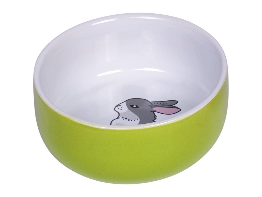 21300 2 nobby rabbit keramicka miska pro hlodavce kralicek 11 x 4 5 cm z kategorie chovatelske potreby a krmiva pro hlodavce a mala zvirata misky napajecky misky
