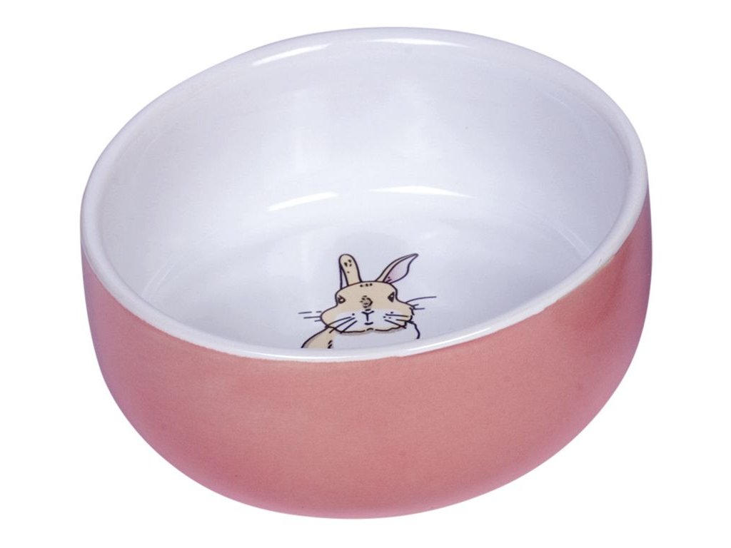 21288 2 nobby rabbit keramicka miska pro hlodavce ruzova 11 x 4 5 cm z kategorie chovatelske potreby a krmiva pro hlodavce a mala zvirata misky napajecky misky