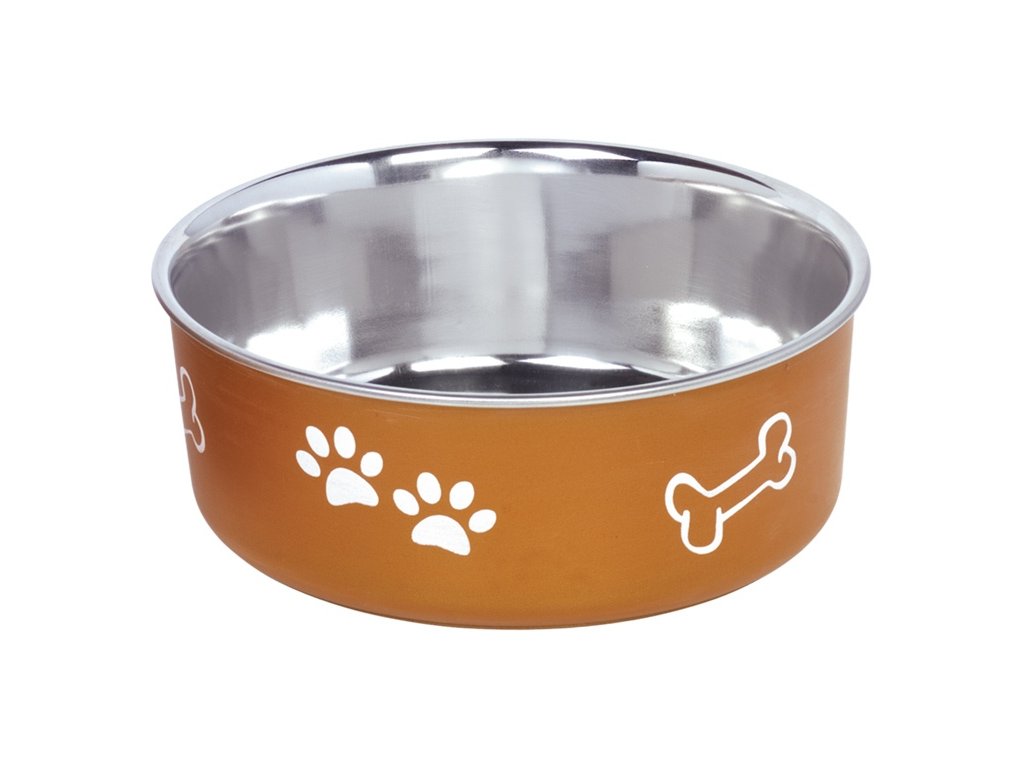 29718 1 nobby fusion nerez miska s plast oplastenim oranzova 16cm 940ml z kategorie chovatelske potreby a krmiva pro psy misky a davkovace pro psy nerezove misky pro psy