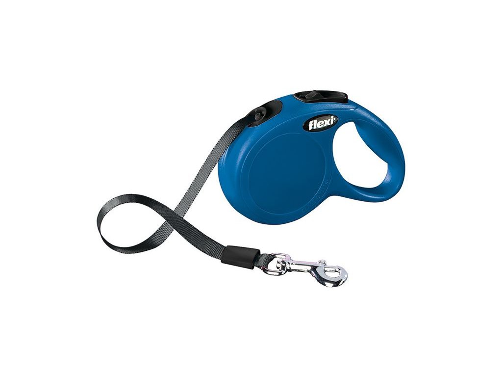 7599 1 flexi new classic xs voditko paskove 3m 12kg modra z kategorie chovatelske potreby a krmiva pro psy obojky voditka a postroje pro psy voditka pro psy samonavijeci voditka pro psy