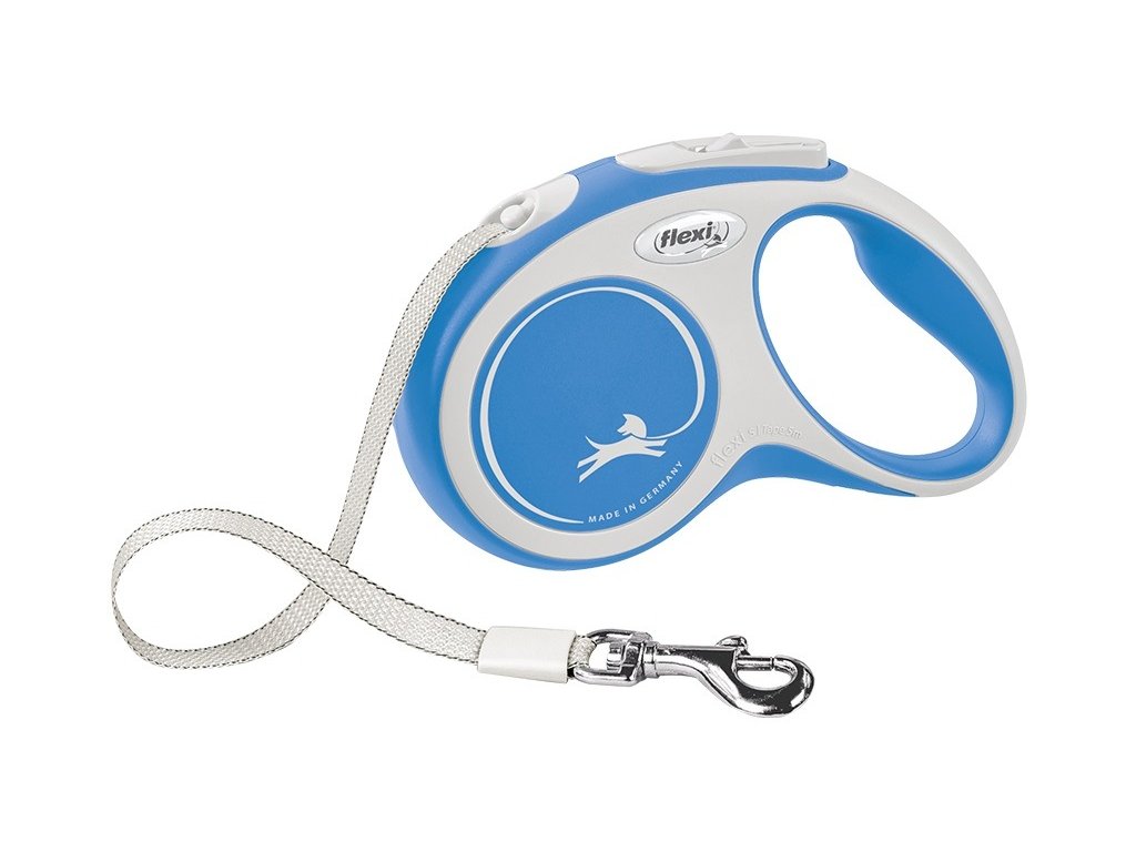 21540 2 flexi new comfort s voditko pasek 5m 15kg modra z kategorie chovatelske potreby a krmiva pro psy obojky voditka a postroje pro psy voditka pro psy samonavijeci voditka pro psy