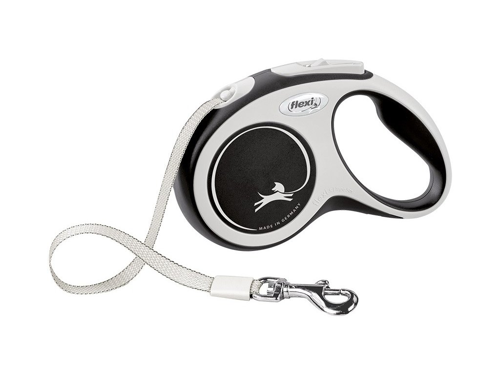 21543 2 flexi new comfort s voditko pasek 5m 15kg cerna z kategorie chovatelske potreby a krmiva pro psy obojky voditka a postroje pro psy voditka pro psy samonavijeci voditka pro psy
