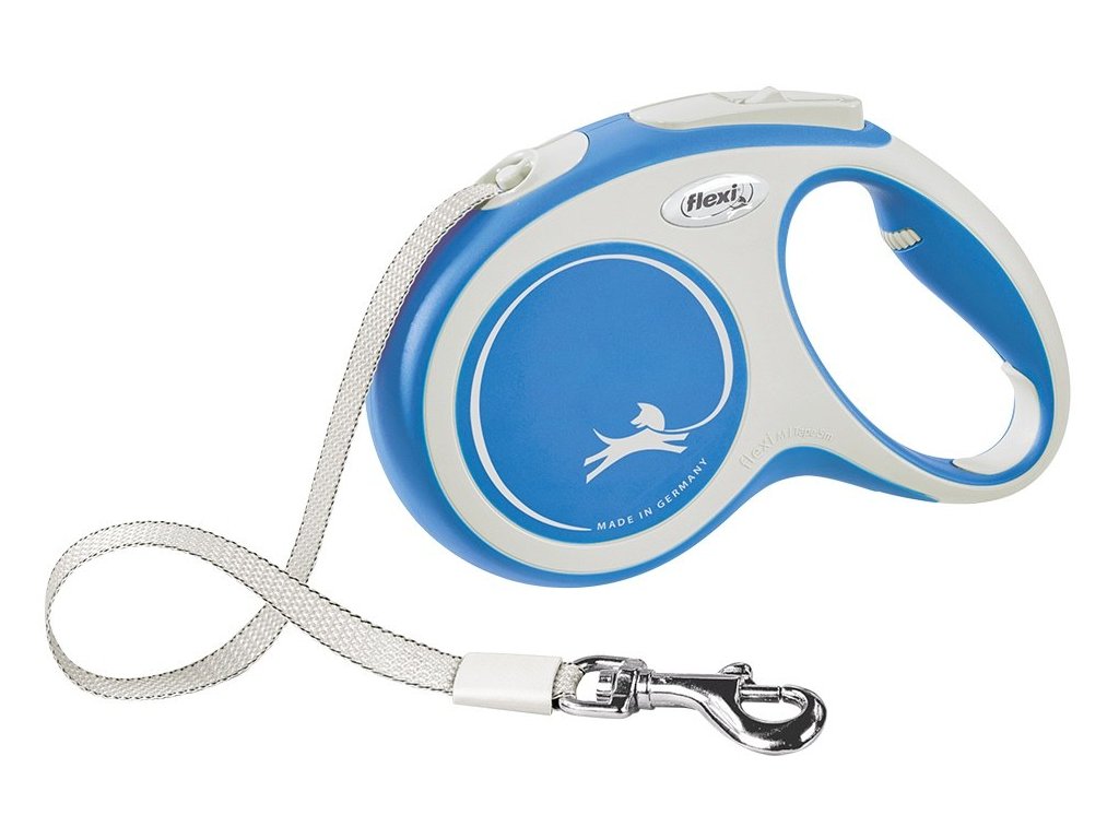 21549 2 flexi new comfort m voditko pasek 5m 25kg modra z kategorie chovatelske potreby a krmiva pro psy obojky voditka a postroje pro psy voditka pro psy samonavijeci voditka pro psy