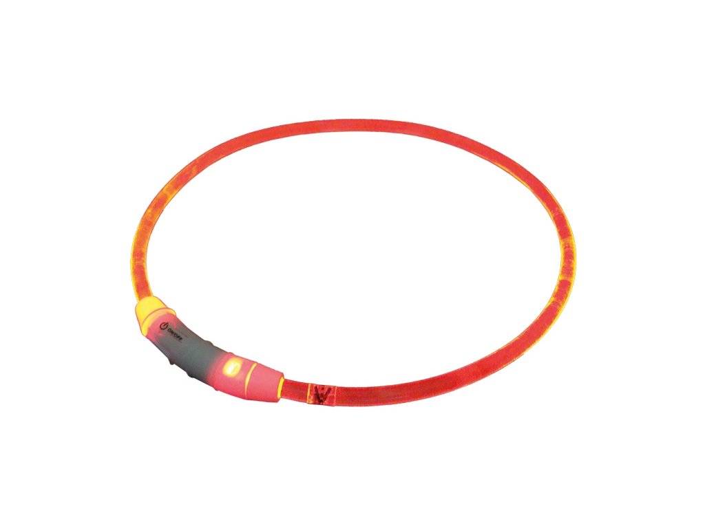 27405 1 nobby starlight svitici obojek abs plast cervena 65cm z kategorie chovatelske potreby a krmiva pro psy obojky voditka a postroje pro psy obojky pro psy
