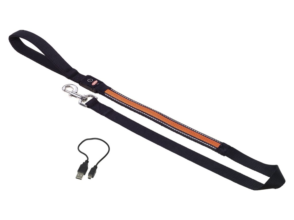 27549 1 nobby flash mesh svitici oranzove voditko 120cm 25mm z kategorie chovatelske potreby a krmiva pro psy obojky voditka a postroje pro psy voditka pro psy klasicka voditka pro psy