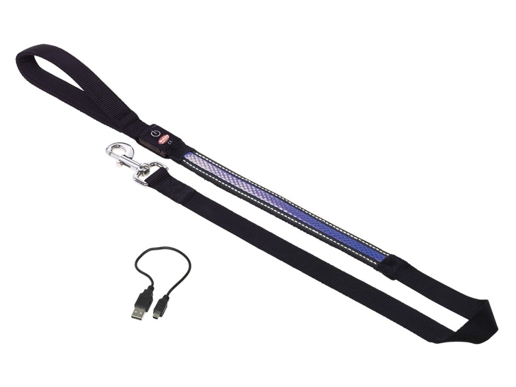 27552 1 nobby flash mesh svitici modre voditko 120cm 25mm z kategorie chovatelske potreby a krmiva pro psy obojky voditka a postroje pro psy voditka pro psy klasicka voditka pro psy