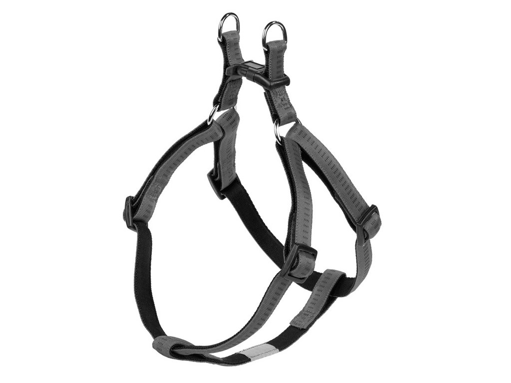 16122 1 nobby soft grip postroj nylon xs s 30 40cm 10mm tmave seda z kategorie chovatelske potreby a krmiva pro psy obojky voditka a postroje pro psy postroje pro psy