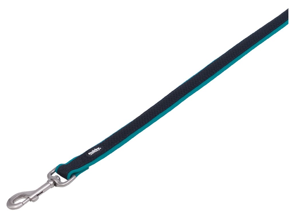 24777 1 nobby mesh preno voditko neopren tyrkysove xs s 120cm z kategorie chovatelske potreby a krmiva pro psy obojky voditka a postroje pro psy voditka pro psy klasicka voditka pro psy