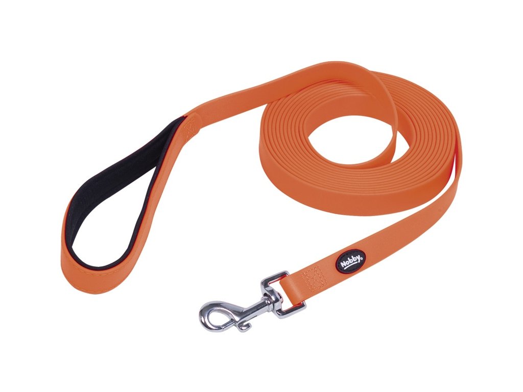 25149 1 nobby cover stopovaci voditko pvc oranzove m l 10m z kategorie chovatelske potreby a krmiva pro psy obojky voditka a postroje pro psy voditka pro psy stopovaci voditka pro psy