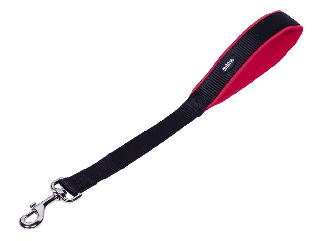 30186 1 nobby rucni voditko couracka neopren cervena 30cm z kategorie chovatelske potreby a krmiva pro psy obojky voditka a postroje pro psy voditka pro psy doplnky k psim voditku
