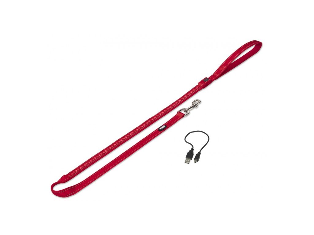25344 1 nobby flash mesh led svitici voditko cervene vel xs s z kategorie chovatelske potreby a krmiva pro psy obojky voditka a postroje pro psy voditka pro psy klasicka voditka pro psy