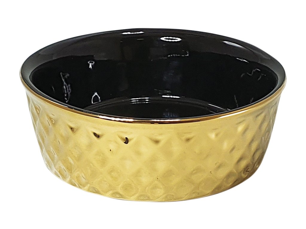 17421 1 nobby keramicka miska gold cerna se zlatym dekorem 1000ml z kategorie chovatelske potreby a krmiva pro psy misky a davkovace pro psy keramicke misky pro psy