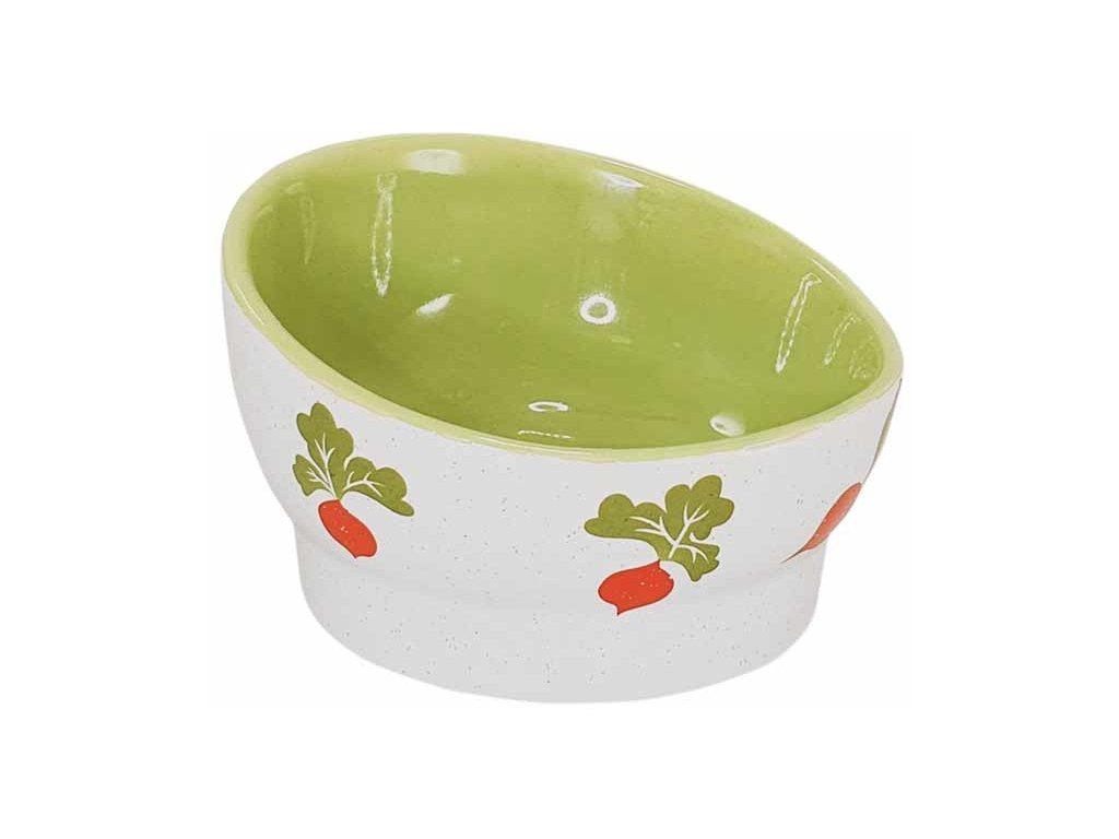 37662 2 nobby keramicka ergonomicky tvarovana miska pro hlodavce redkvicky 11x7cm 180ml z kategorie chovatelske potreby a krmiva pro hlodavce a mala zvirata misky napajecky misky