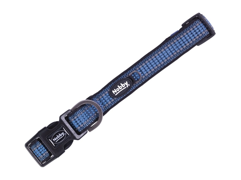 10662 2 nobby kalea obojek nylon reflexni modra m l 50 65cm z kategorie chovatelske potreby a krmiva pro psy obojky voditka a postroje pro psy obojky pro psy