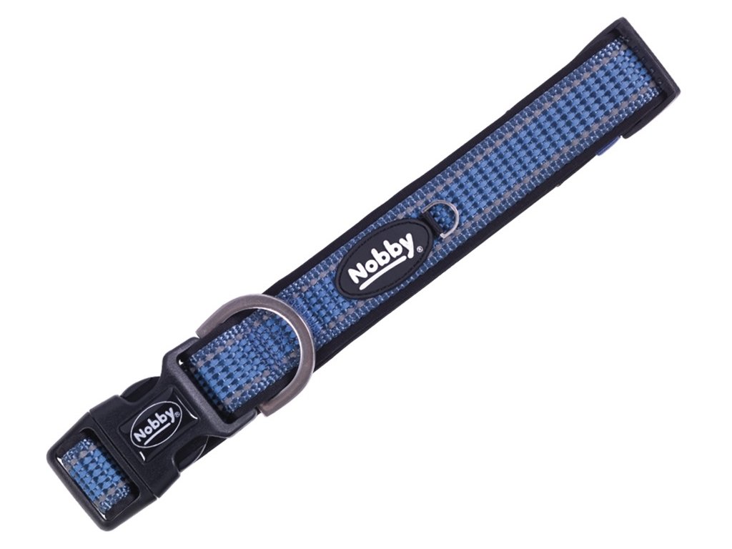 10665 2 nobby kalea obojek nylon reflexni modra l xl 50 70cm z kategorie chovatelske potreby a krmiva pro psy obojky voditka a postroje pro psy obojky pro psy