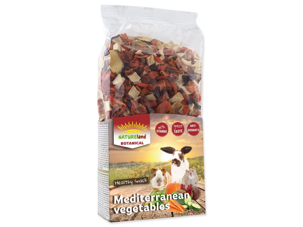 49254 1 pochoutka nature land botanical stredomorska zelenina 150 g z kategorie chovatelske potreby a krmiva pro hlodavce a mala zvirata pamlsky pro hlodavce