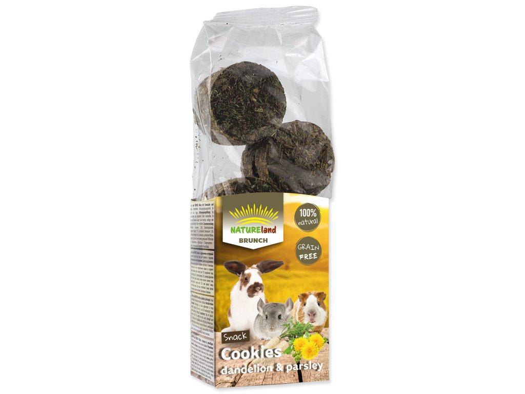 49275 1 pochoutka nature land brunch susenky s pampeliskou a petrzeli 120 g z kategorie chovatelske potreby a krmiva pro hlodavce a mala zvirata pamlsky pro hlodavce