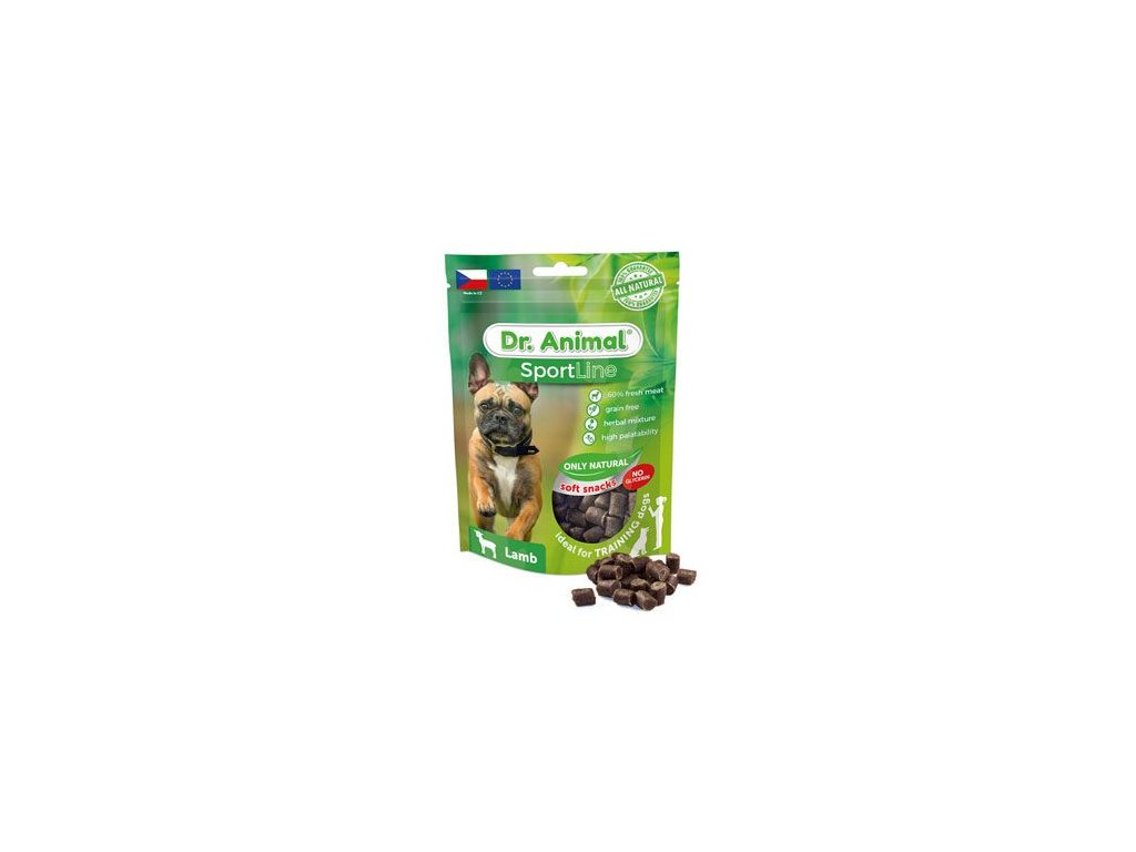 44709 1 noviko pochoutka dr animal sportline jehneci 100g z kategorie chovatelske potreby a krmiva pro psy pamlsky pro psy polomekke pamlsky pro psy