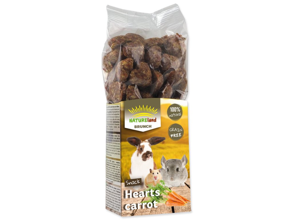 49278 1 pochoutka nature land brunch srdicka s mrkvi 150 g z kategorie chovatelske potreby a krmiva pro hlodavce a mala zvirata pamlsky pro hlodavce