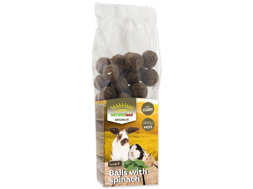 58170 1 pochoutka nature land brunch spenatove kulicky 150 g z kategorie chovatelske potreby a krmiva pro hlodavce a mala zvirata pamlsky pro hlodavce