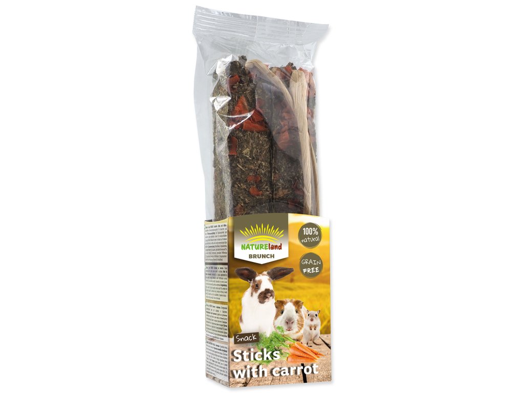 49299 1 tycinky nature land brunch s mrkvi 2 ks z kategorie chovatelske potreby a krmiva pro hlodavce a mala zvirata pamlsky pro hlodavce