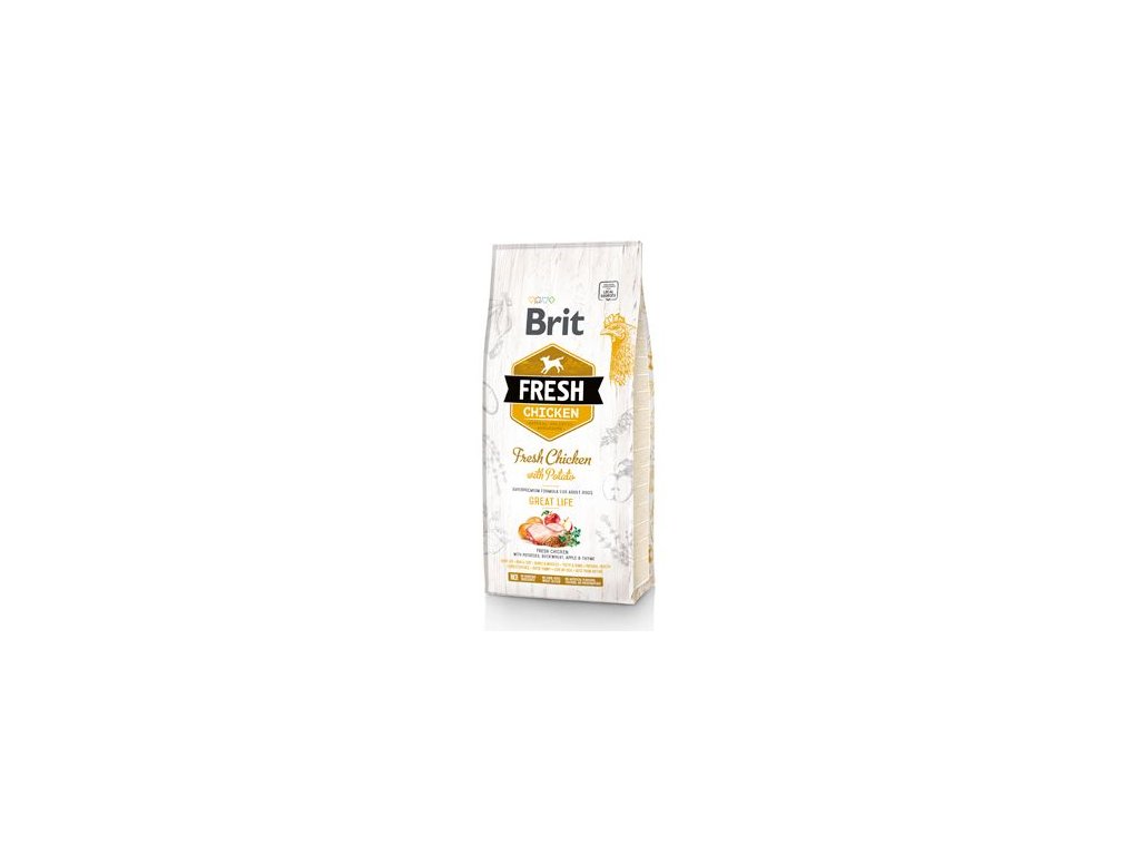 27108 brit fresh chicken potato adult great life 2 5 kg z kategorie chovatelske potreby a krmiva pro psy krmiva pro psy granule pro psy