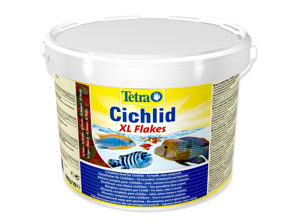 61019 1 tetra cichlid xl flakes 10 l z kategorie akvaristicke a teraristicke potreby akvarijni technika