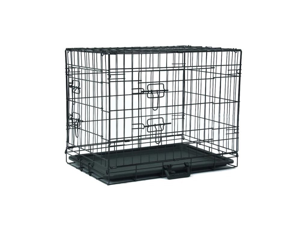 10854 2 a k skladaci klec cerna 2x dvere 77 5 x 48 5 x 55 5 cm z kategorie chovatelske potreby a krmiva pro psy cestovani se psem klece pro psy