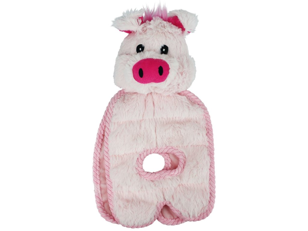 59576 hracka multipet squeaker mat tug prase plys 35 5 cm z kategorie chovatelske potreby a krmiva pro psy hracky pro psy plysove hracky pro psy