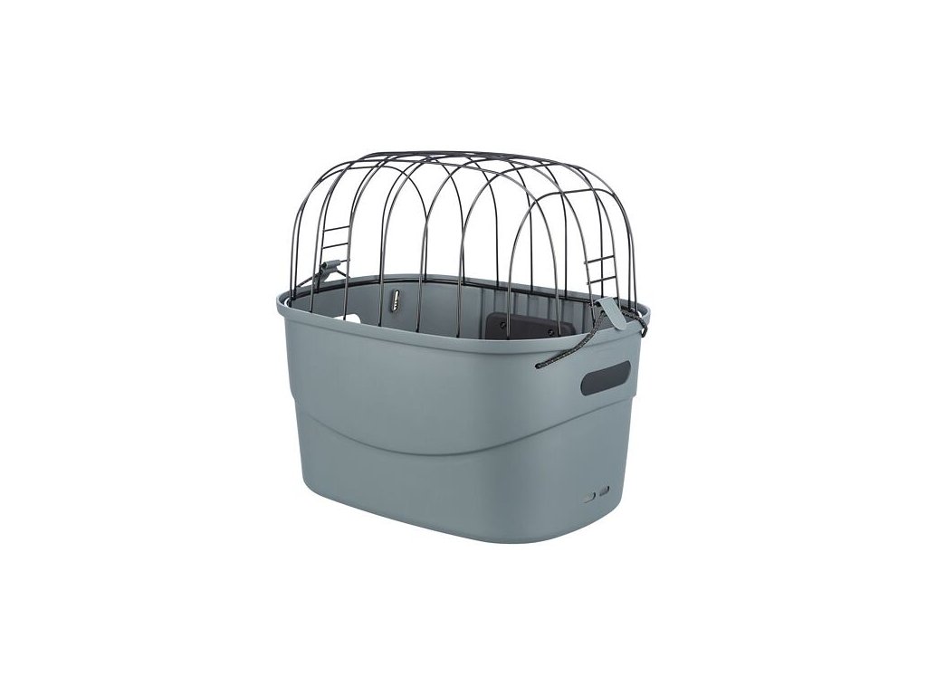 75477 9 trixie plastova prepravka na kolo 42x39x30 cm seda z kategorie chovatelske potreby a krmiva pro psy cestovani se psem prepravky pro psy