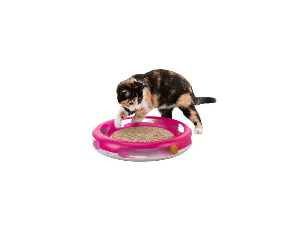59945 15 trixie kruh s kulickou a skrabacim kartonem pro kocky 37cm z kategorie chovatelske potreby a krmiva pro kocky hracky pro kocky interaktivni hracky pro kocky