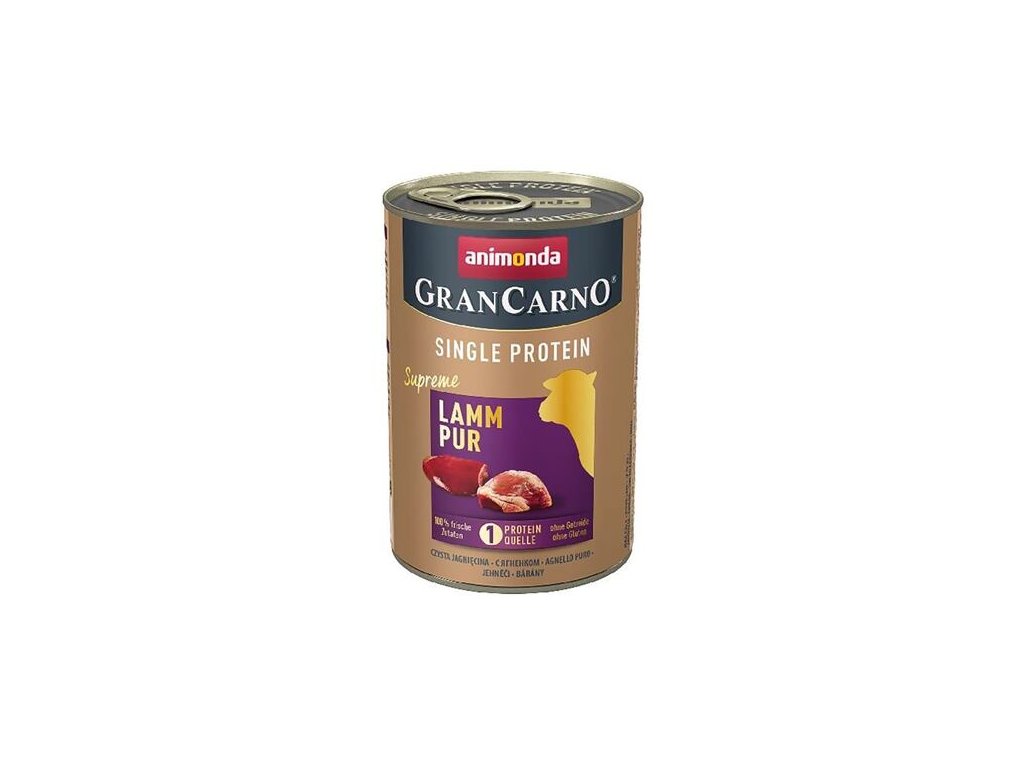 36447 animonda grancarno single protein konzerva jehneci 400g z kategorie chovatelske potreby a krmiva pro psy krmiva pro psy konzervy pro psy