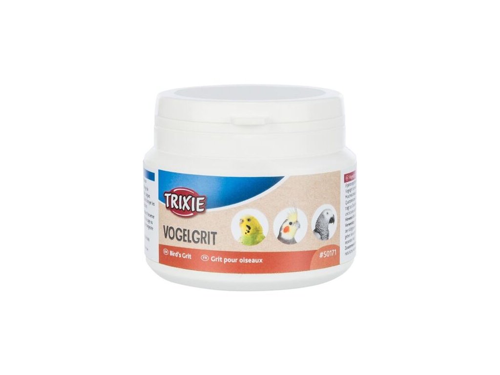 75444 1 trixie vogelgrit pisek na traveni pro ptactvo 150 g z kategorie chovatelske potreby pro ptaky a papousky vitaminy mineraly pro papousky mineralni kameny grity