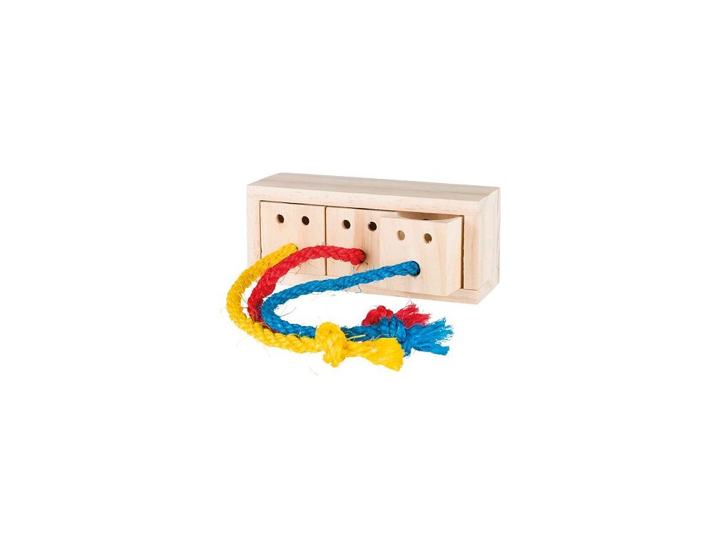 59930 7 hra pro kraliky drevena kostka na pamlsky 16x6x7 cm z kategorie chovatelske potreby a krmiva pro hlodavce a mala zvirata domecky odpocivadla