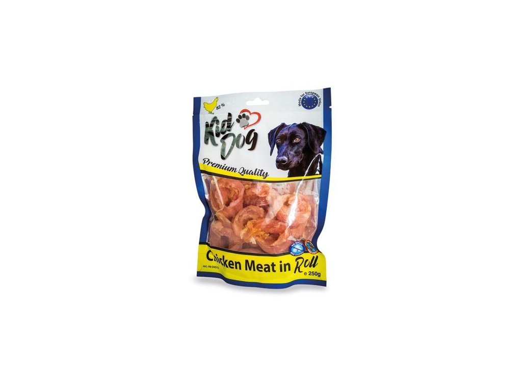 76047 2 kiddog kureci masicko v rolce 250 g z kategorie chovatelske potreby a krmiva pro psy pamlsky pro psy susena masicka pro psy
