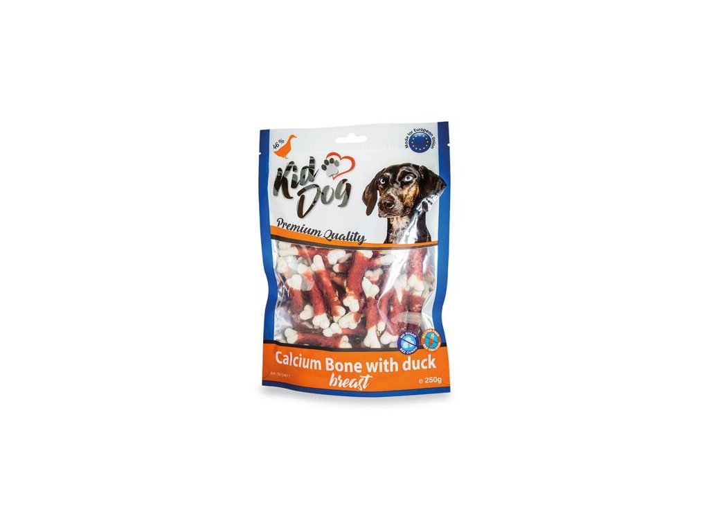 76086 2 kiddog kachni prsa na kalciove kosticce 250 g z kategorie chovatelske potreby a krmiva pro psy pamlsky pro psy tycinky salamky pro psy
