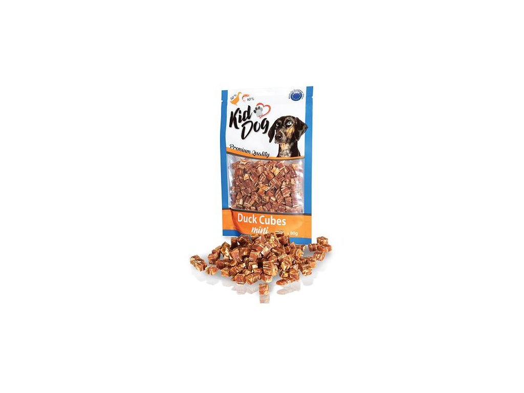 76284 3 kiddog mini kosticky z kachniho masicka a tresky 80 g z kategorie chovatelske potreby a krmiva pro psy pamlsky pro psy susena masicka pro psy