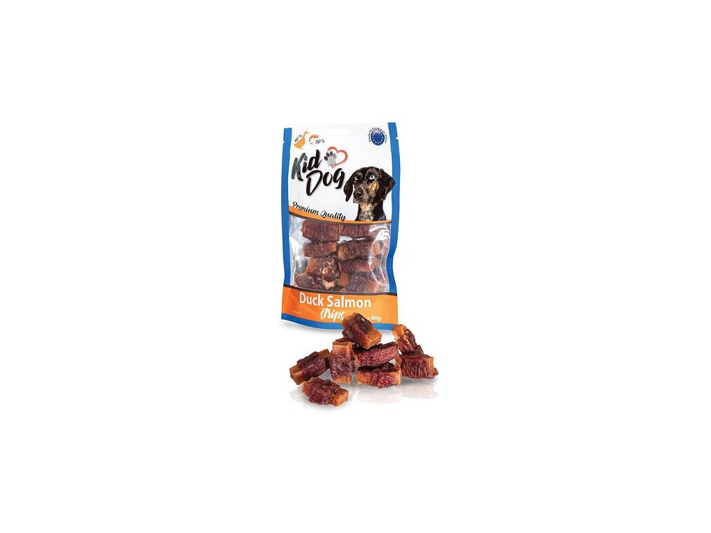 76287 3 kiddog losos obaleny kachnim masickem 80 g z kategorie chovatelske potreby a krmiva pro psy pamlsky pro psy zvykaci pamlsky pro psy